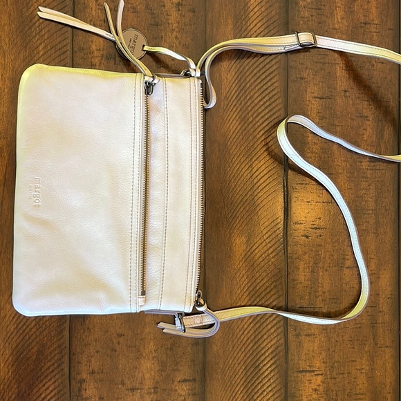 NWOT Margot Nude Pink Leather Crossbody Bag - Picture 1 of 10